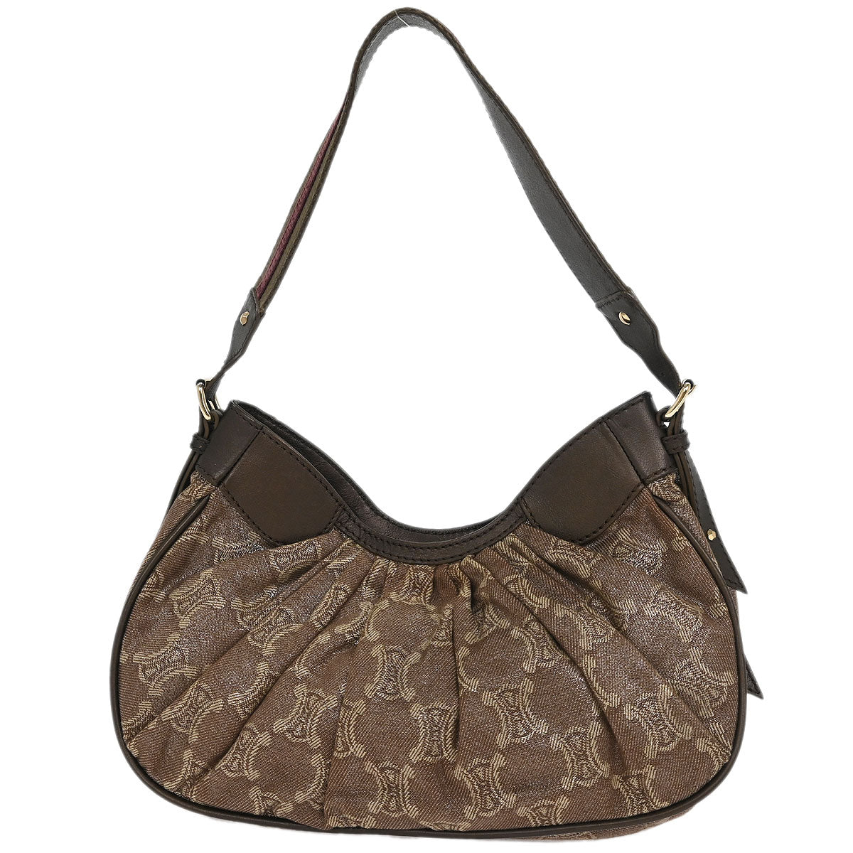 Celine Brown Macadam Shoulder Bag