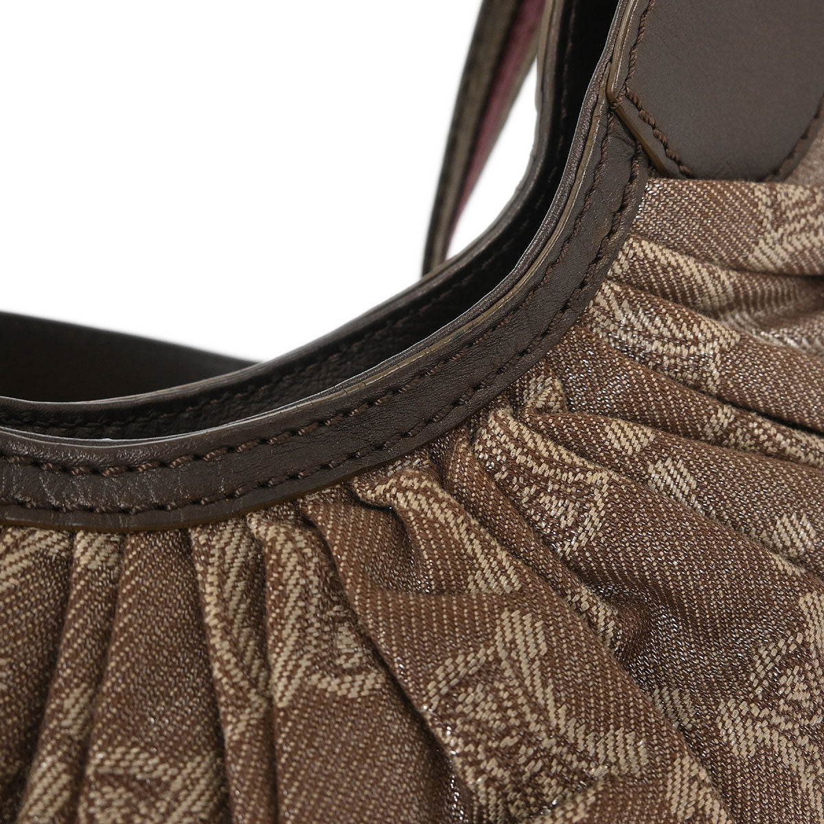 Celine Brown Macadam Shoulder Bag