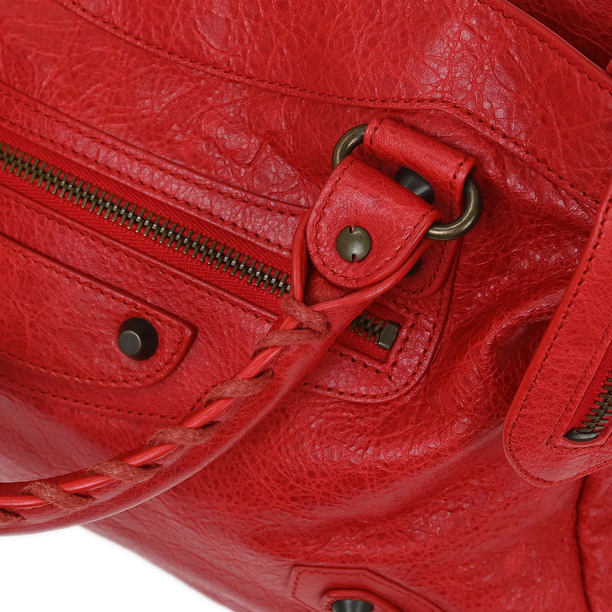 Balenciaga Red The Town 2way Shoulder Handbag
