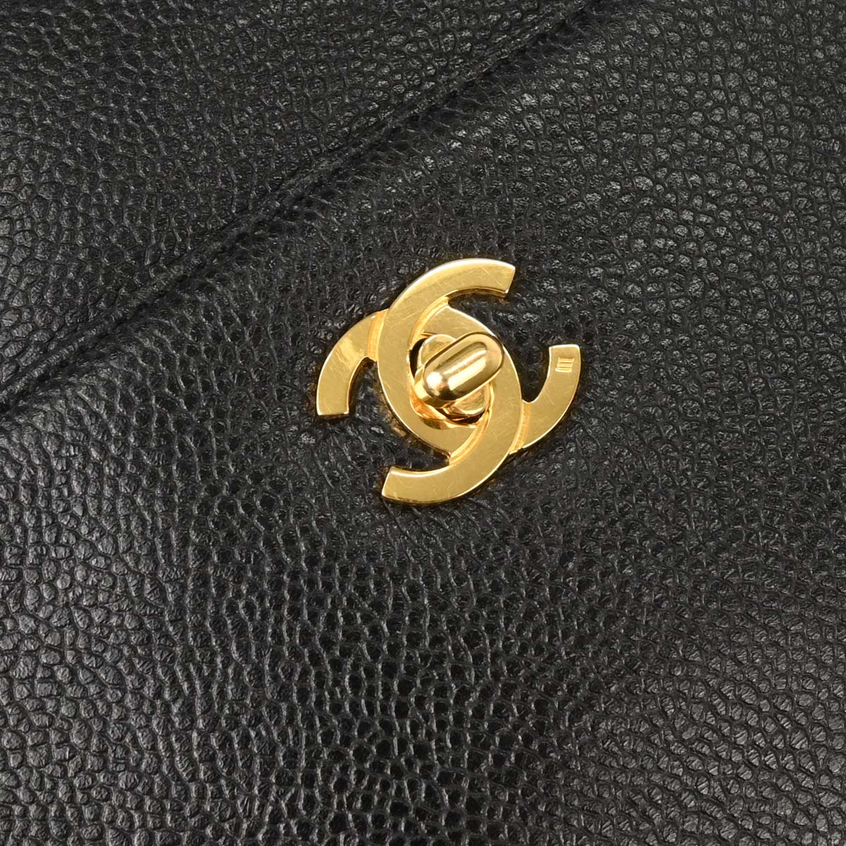 Chanel 1996-1997 Black Caviar Triple CC Backpack