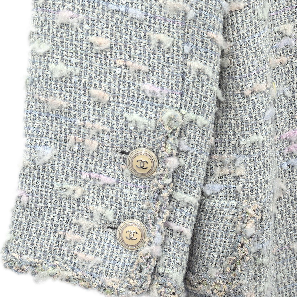 Chanel Double Breasted Jacket Light Blue #36