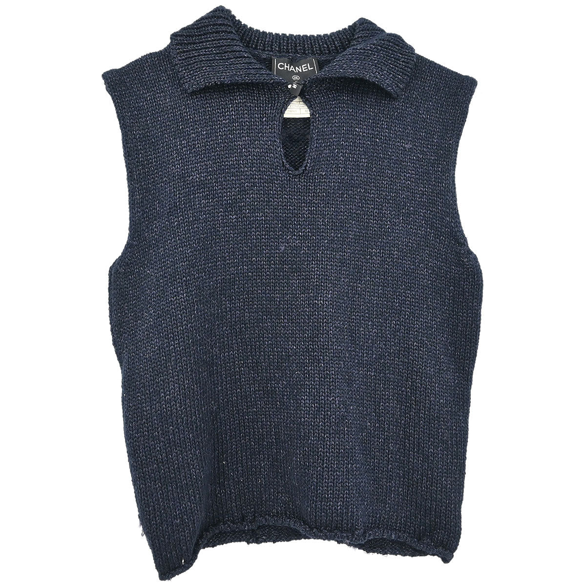 Chanel Sleeveless Top Navy #42