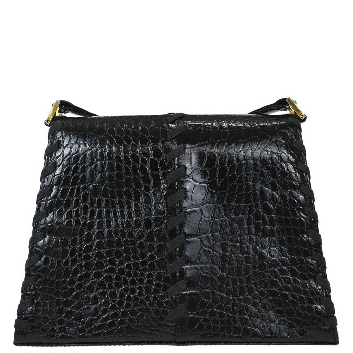 Yves Saint Laurent * Black Leather Shoulder Bag