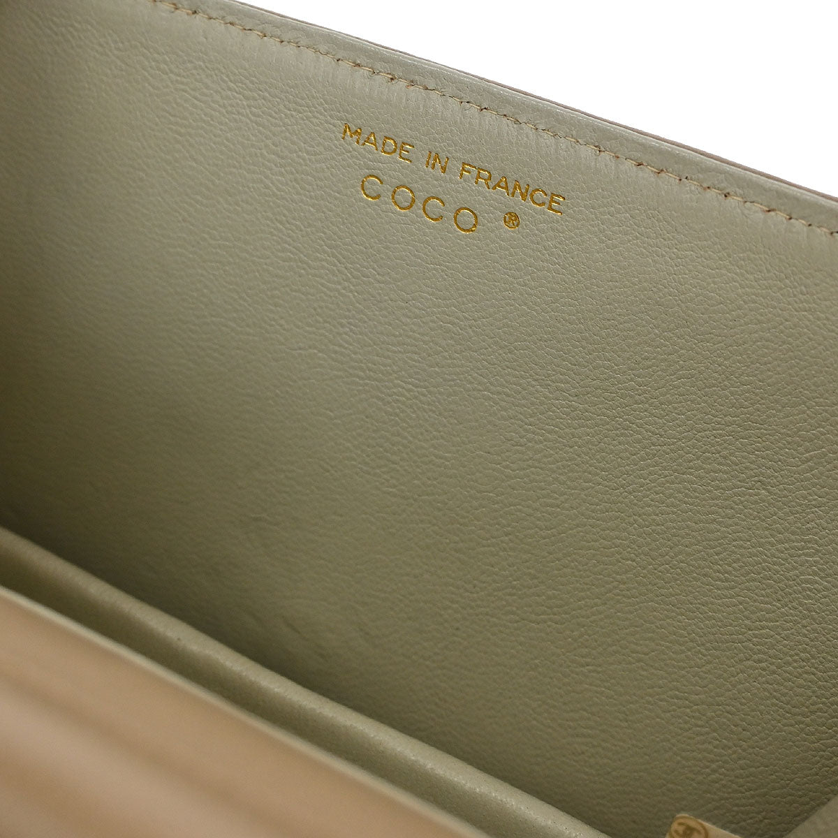 Chanel * Beige Lizard Pushlock Mini Full Flap Shoulder Bag