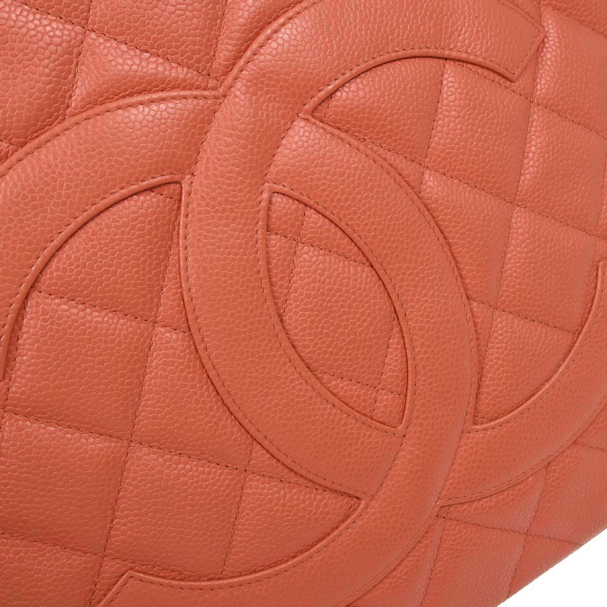 Chanel 2003-2004 Pink Caviar Medallion Tote Handbag