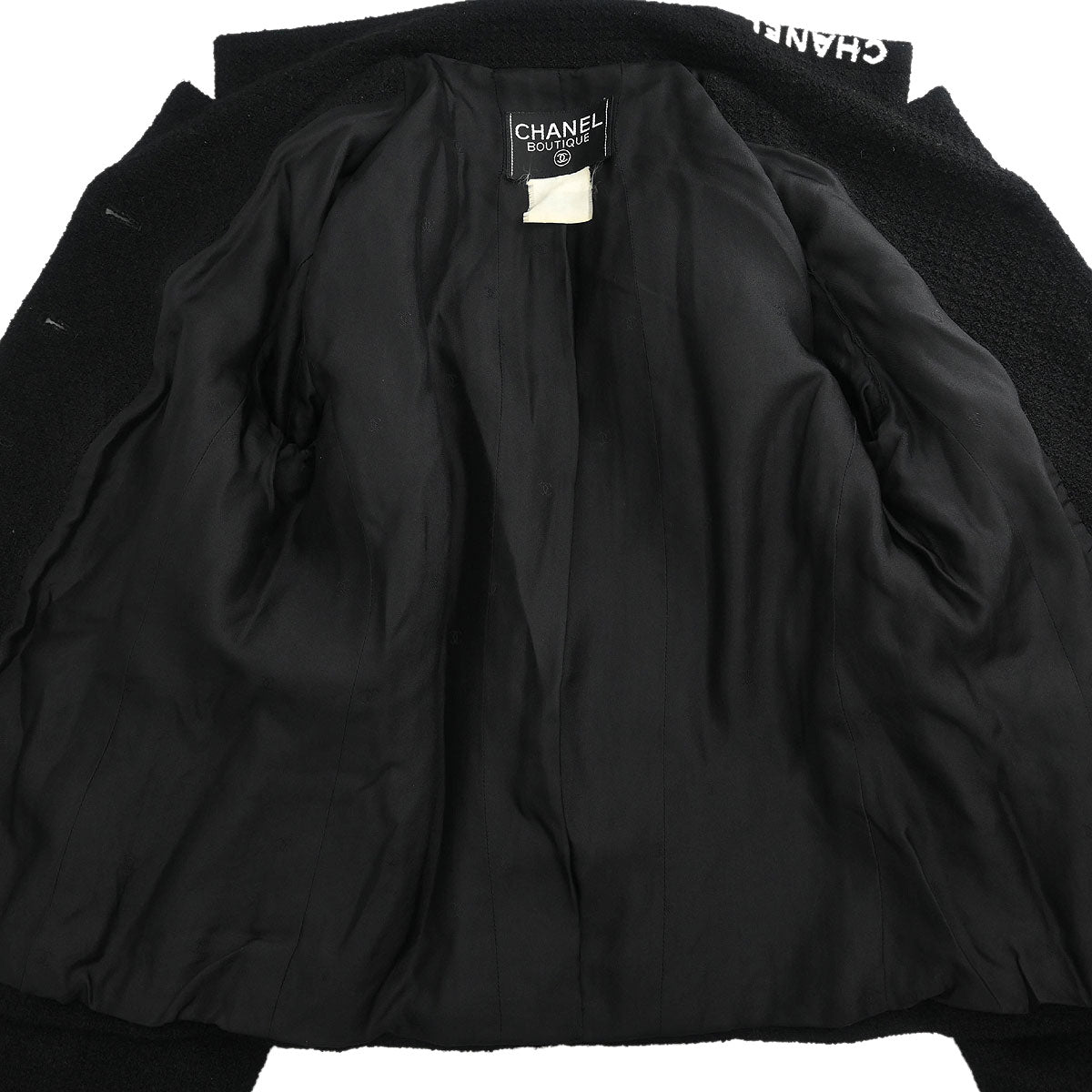 Chanel Single Breasted Jacket Black
