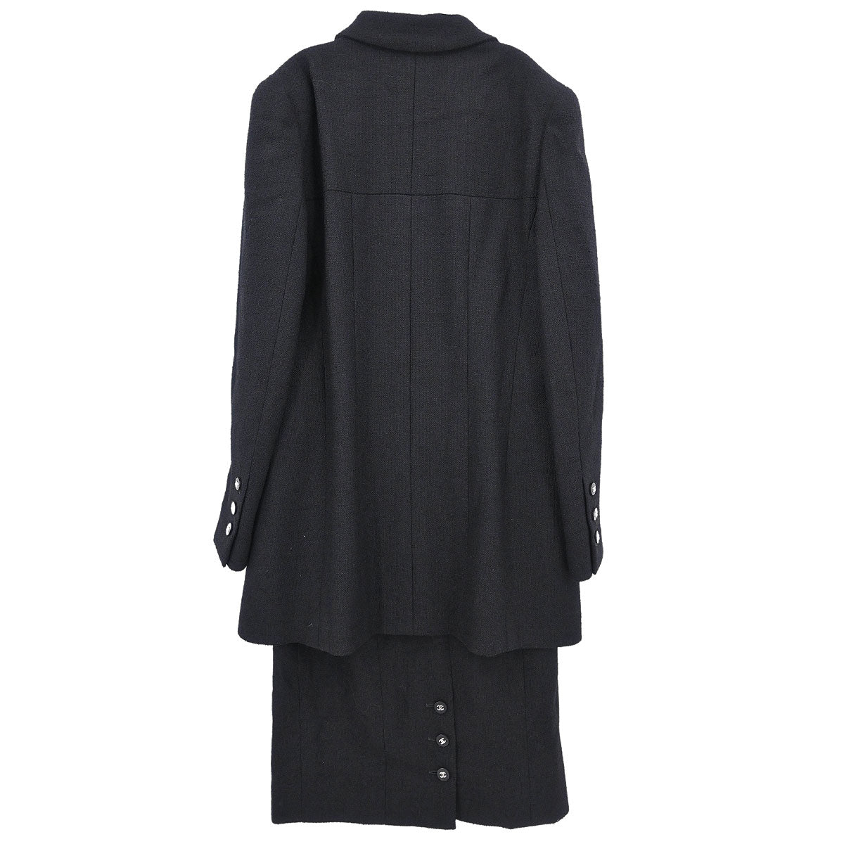 Chanel Setup Suit Jacket Skirt Black #40