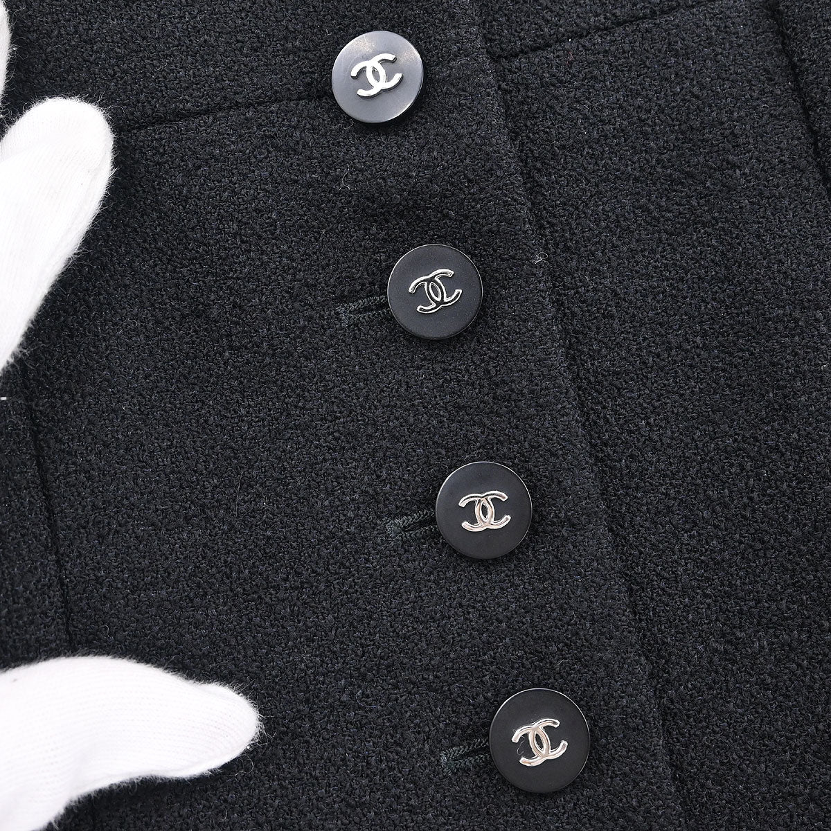 Chanel Setup Suit Jacket Skirt Black #40