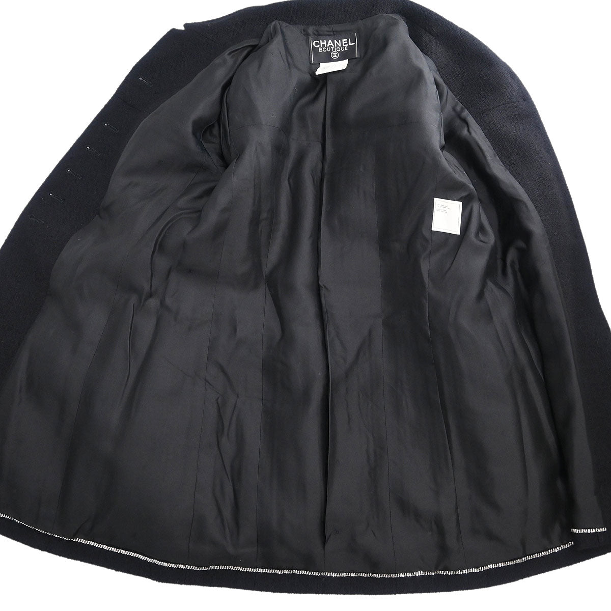 Chanel Setup Suit Jacket Skirt Black #40