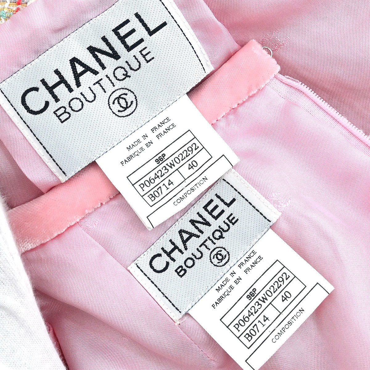 Chanel Setup Suit Jacket Skirt Pink #40