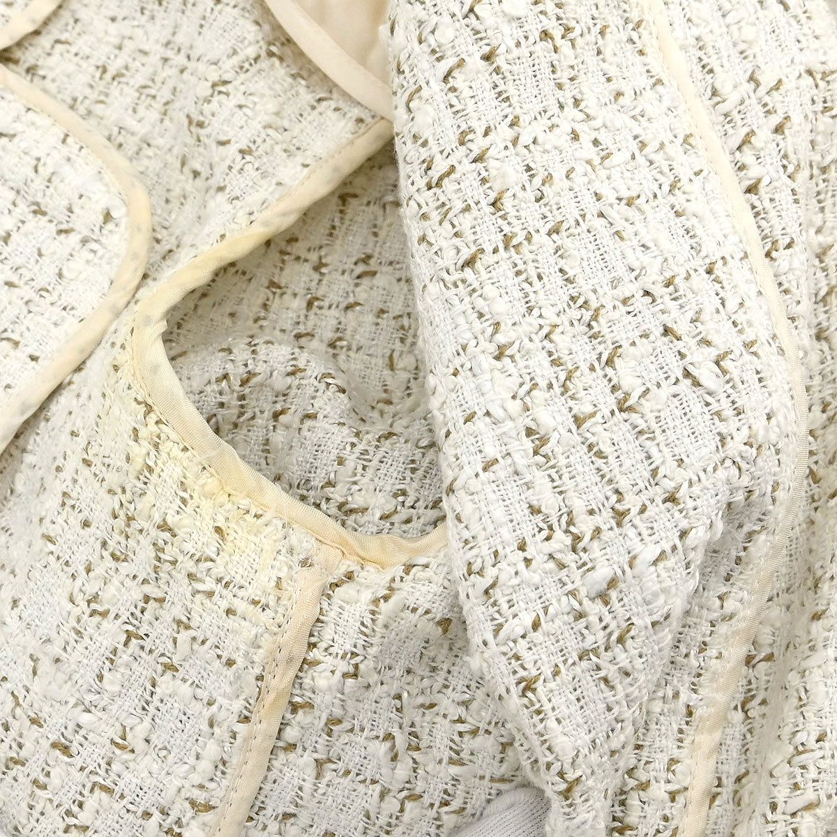 Chanel Single Breasted Jacket White #42