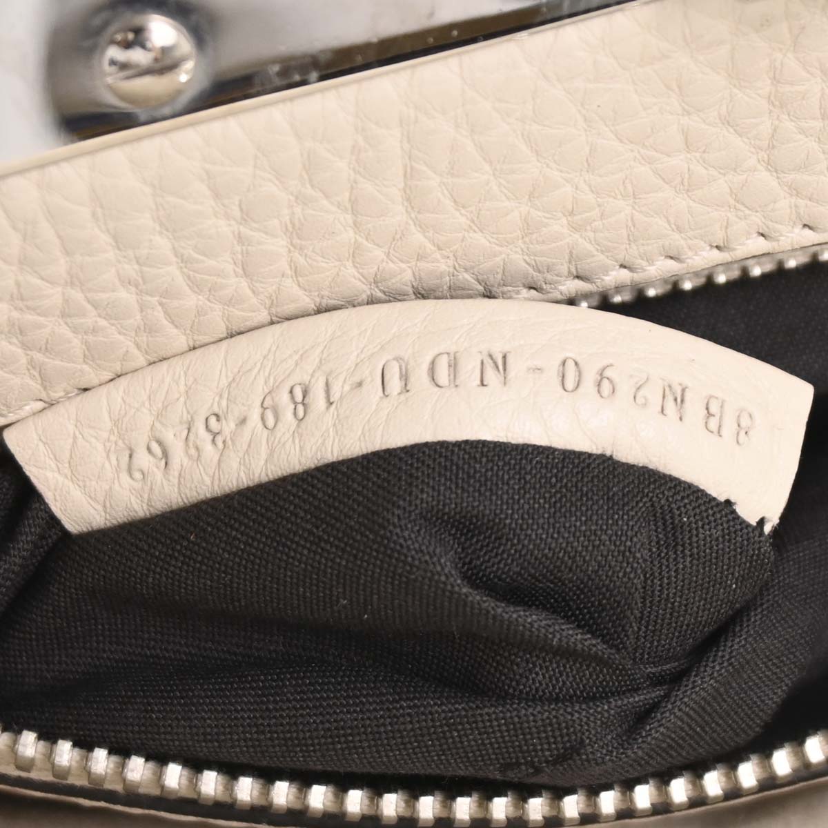 Fendi Ivory Leather Peekaboo 2way Shoulder Handbag