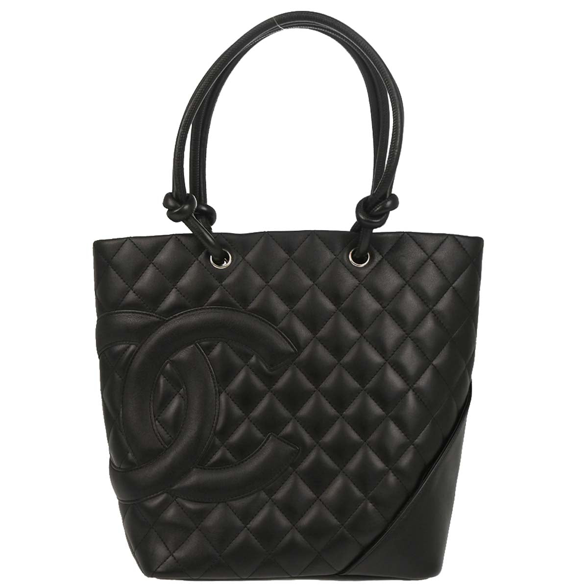 Chanel Black Calfskin Cambon Ligne Tote Handbag