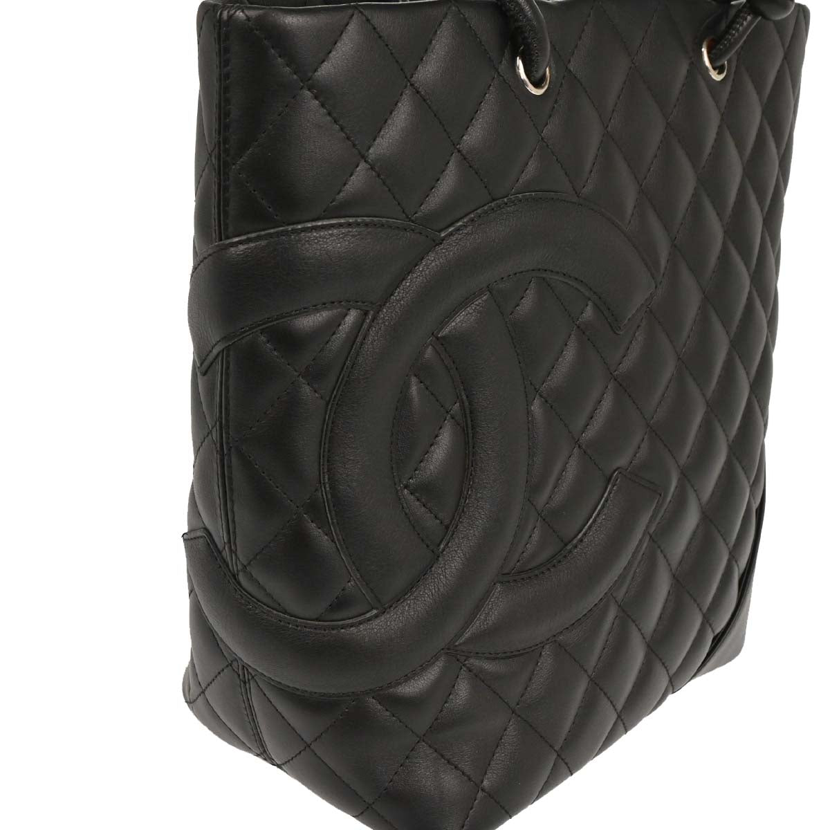 Chanel Black Calfskin Cambon Ligne Tote Handbag