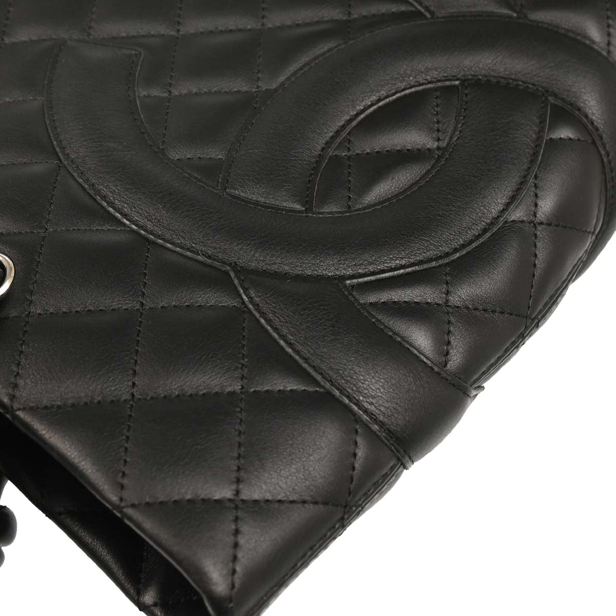 Chanel Black Calfskin Cambon Ligne Tote Handbag