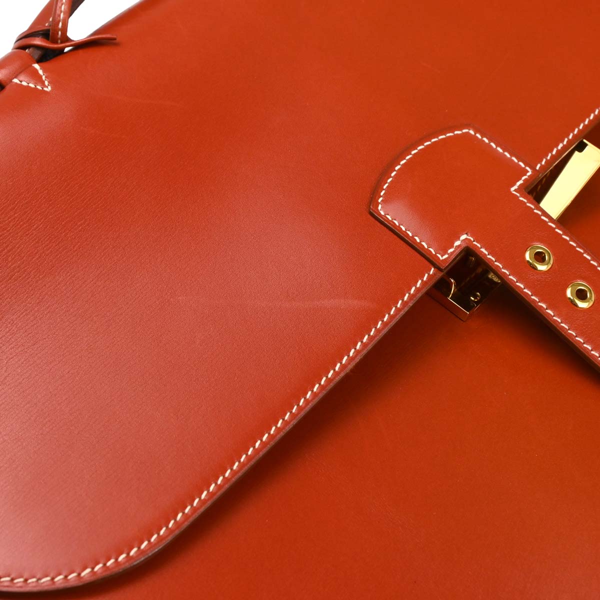 Hermes Brique Box Calf Sac a Depeches 38 Briefcase