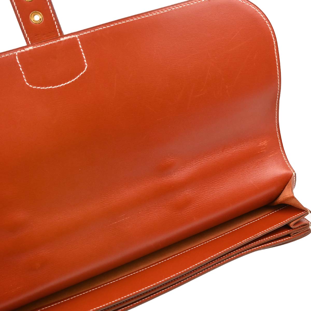 Hermes Brique Box Calf Sac a Depeches 38 Briefcase