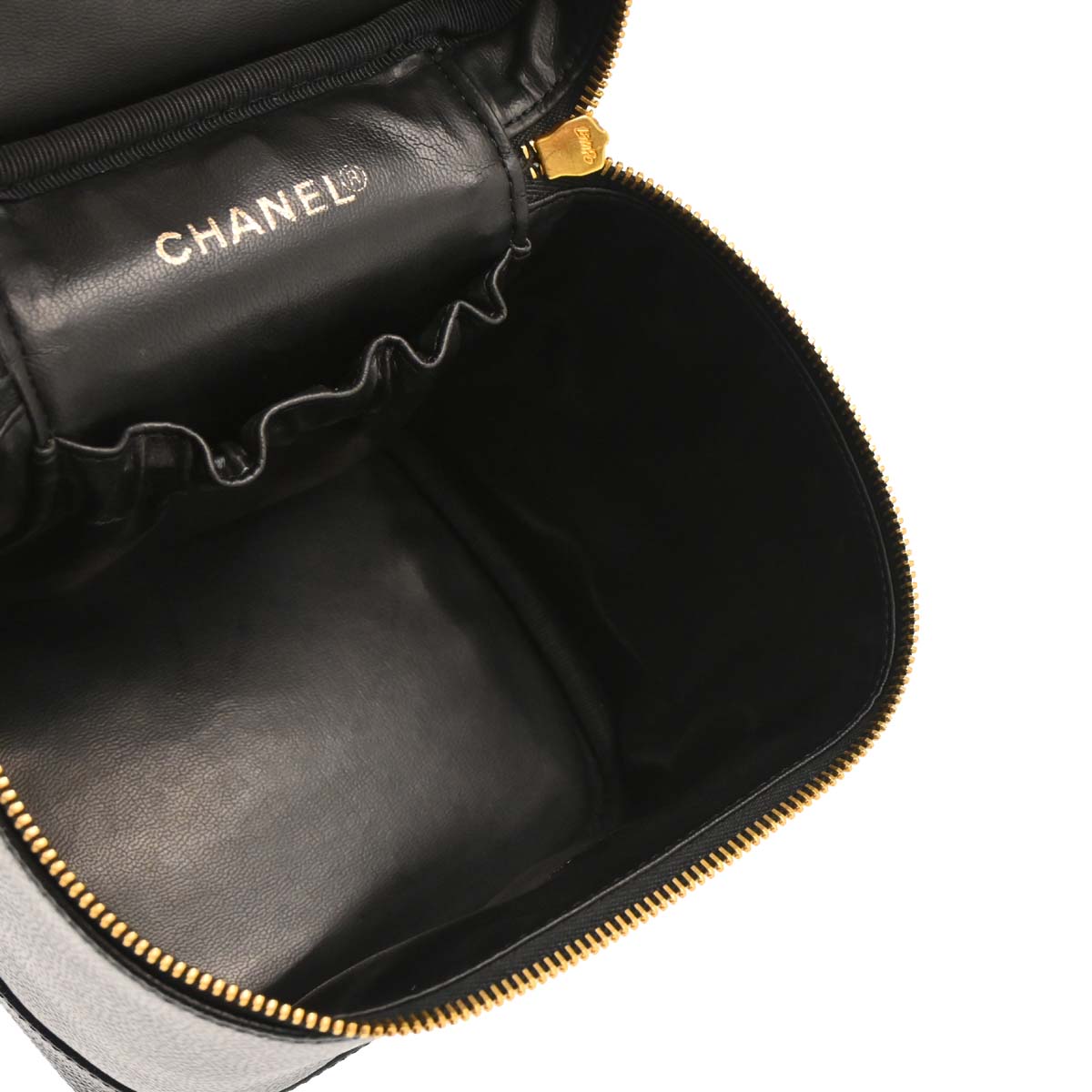 Chanel Black Caviar Timeless Vanity Handbag