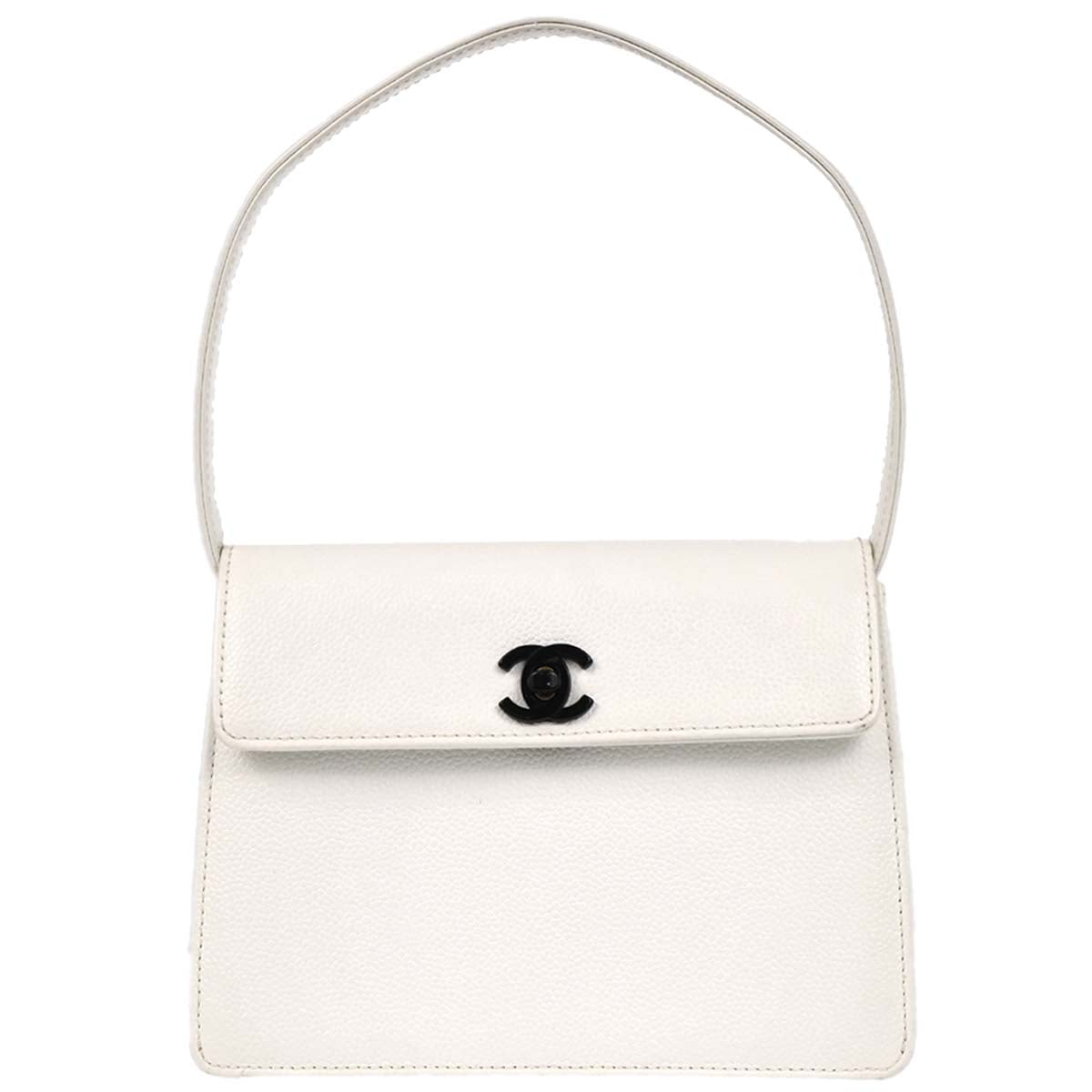 Chanel White Caviar Handbag
