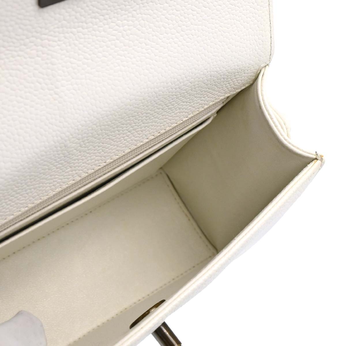 Chanel White Caviar Handbag