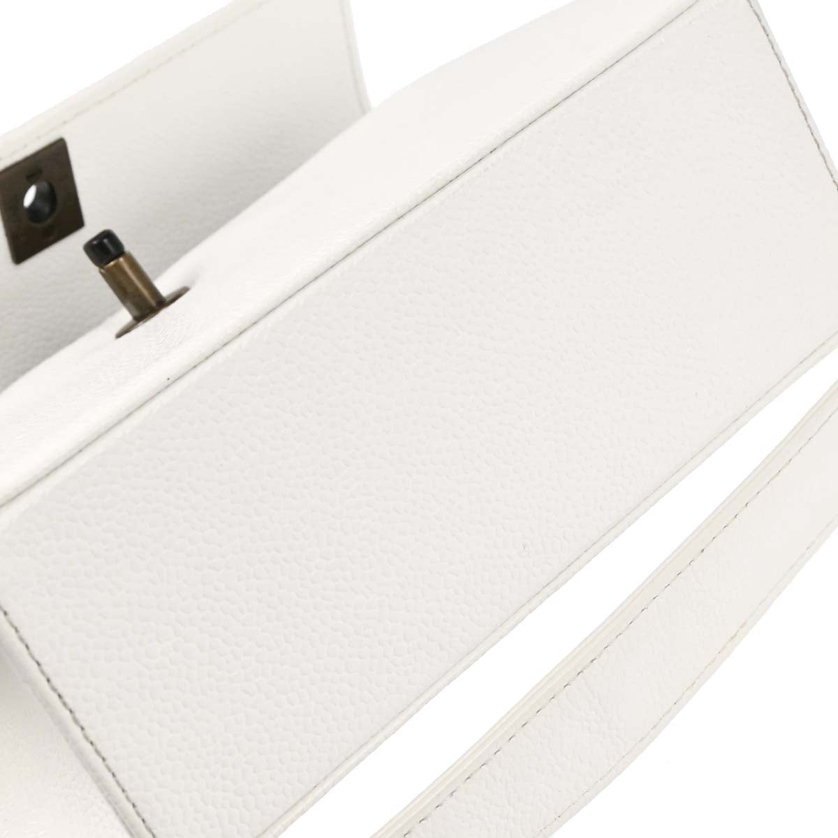 Chanel White Caviar Handbag