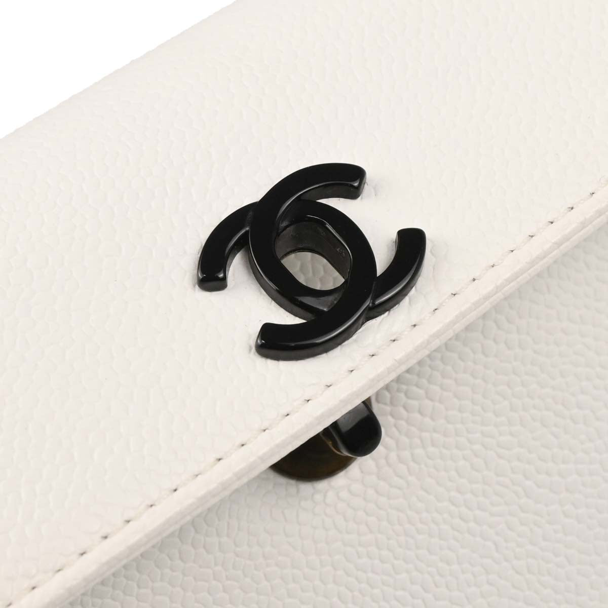 Chanel White Caviar Handbag