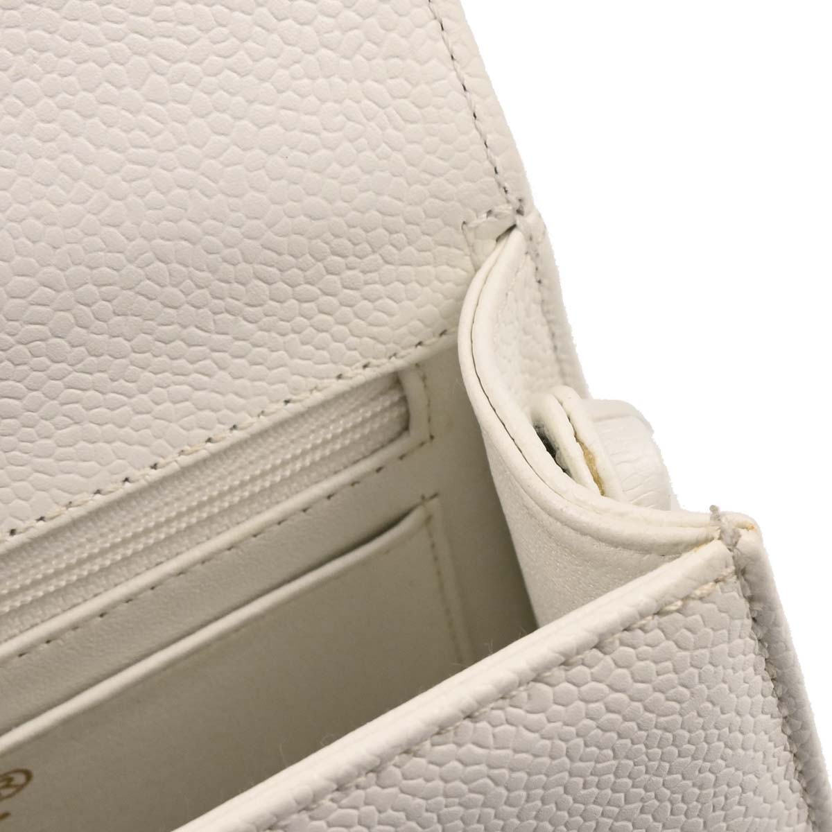 Chanel White Caviar Handbag