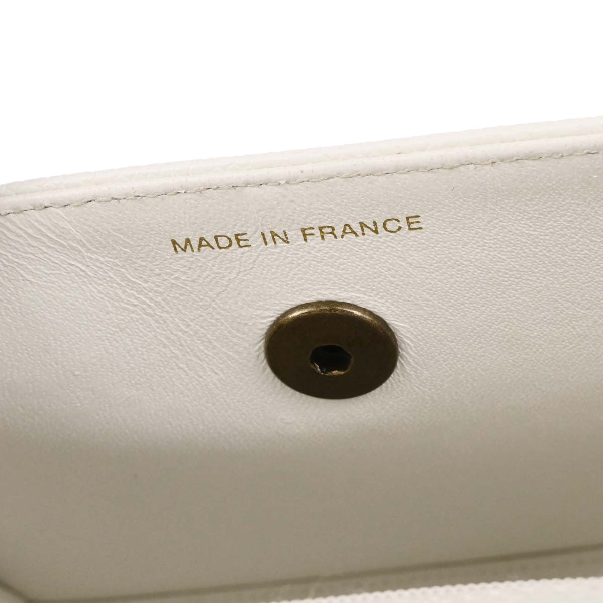Chanel White Caviar Handbag