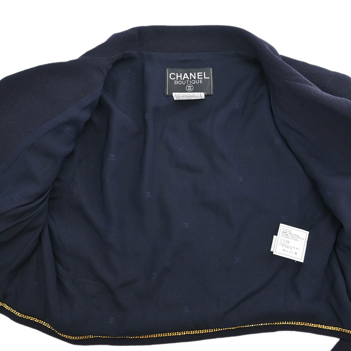 Chanel Single Breasted Jacket Black #42