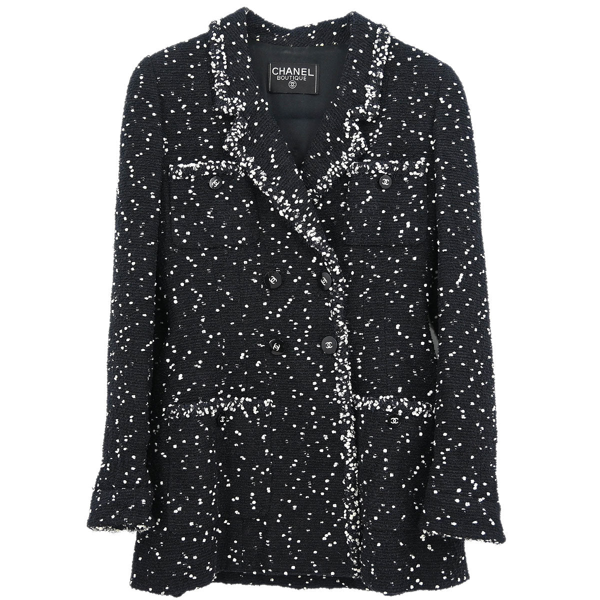 Chanel Double Breasted Jacket Black