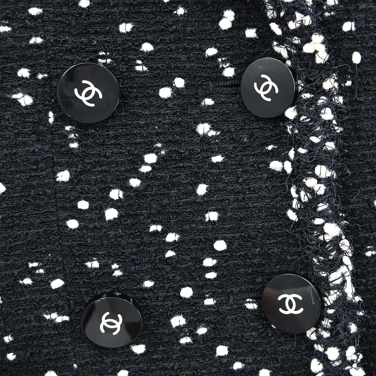 Chanel Double Breasted Jacket Black
