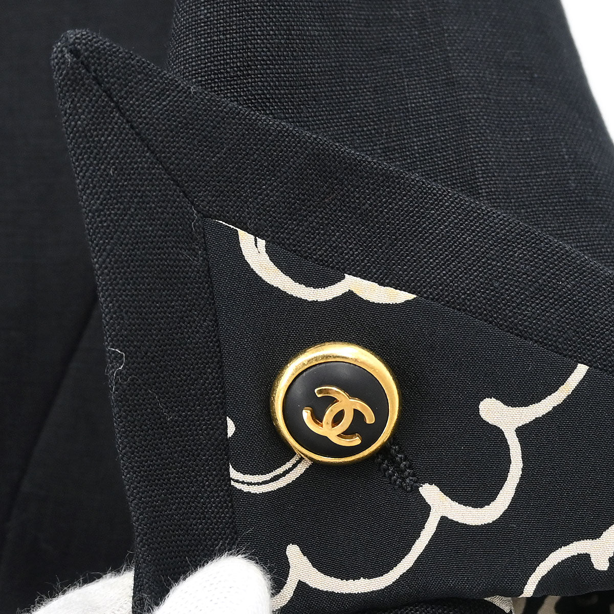 Chanel Single Breasted Jacket Black #38