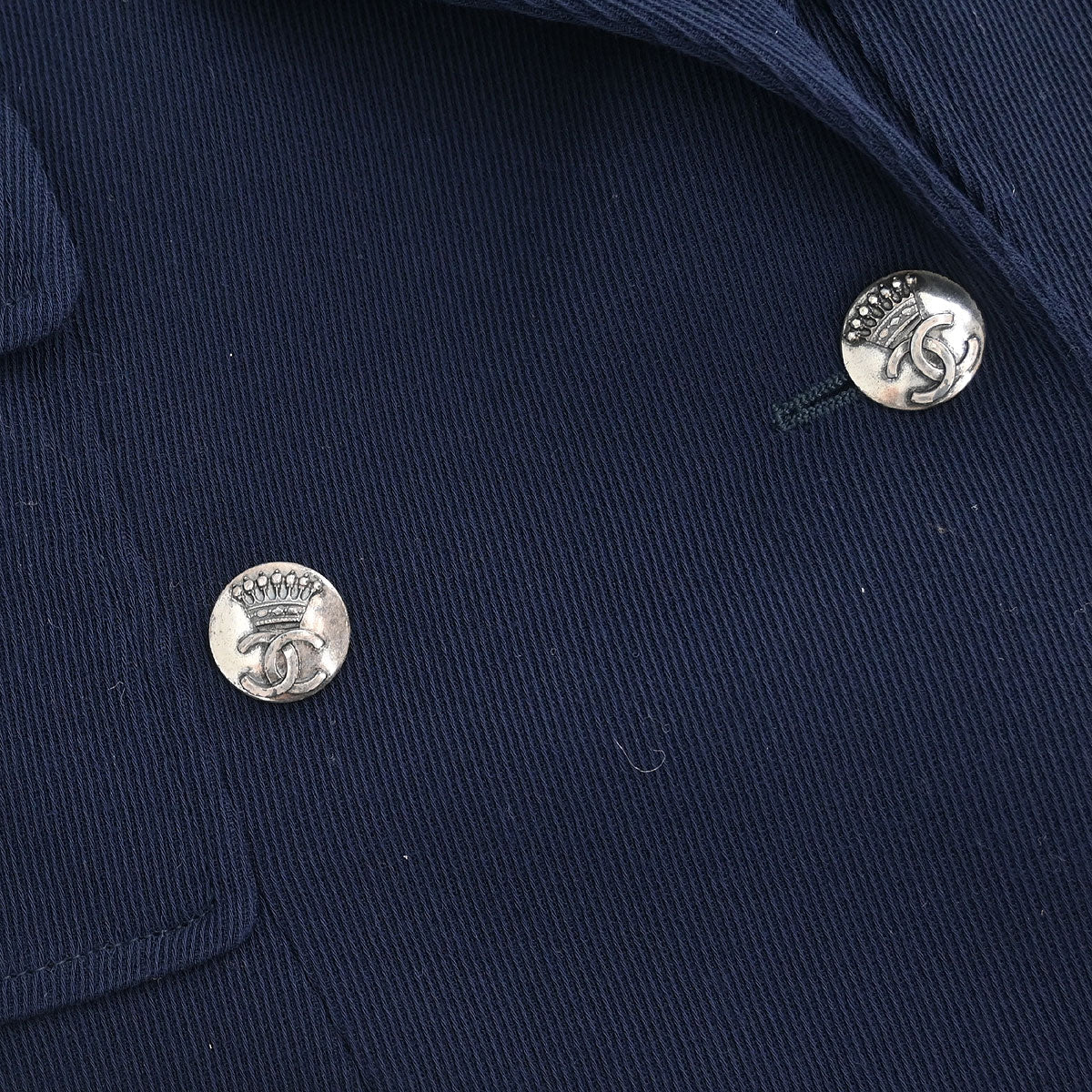 Chanel Double Breasted Jacket Navy #42