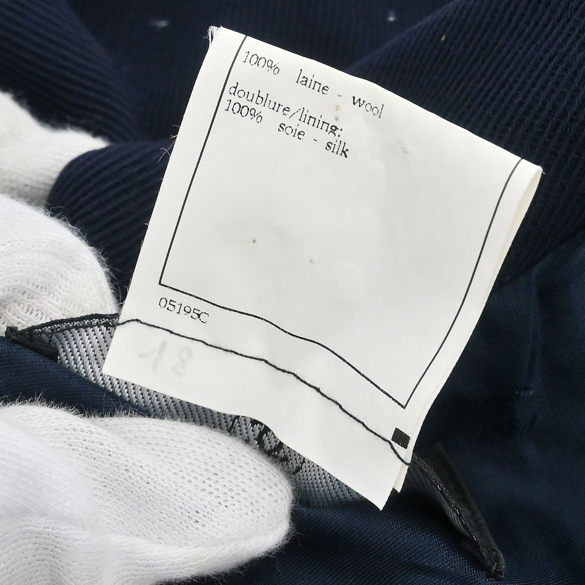 Chanel Double Breasted Jacket Navy #42