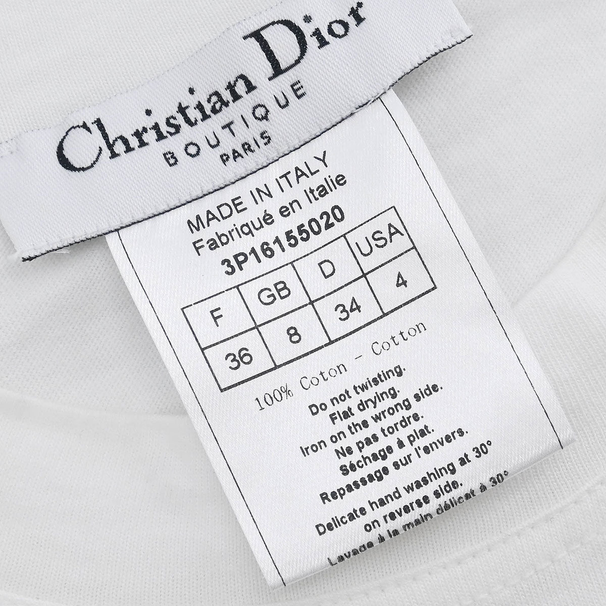 Christian Dior Short Sleeve T-shirt White #36