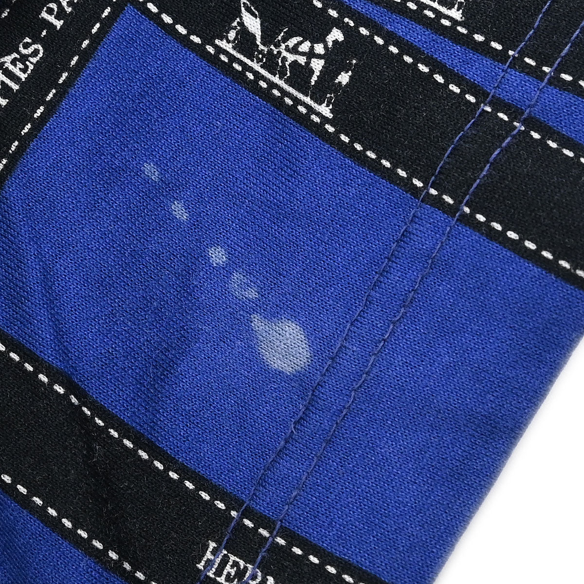 Hermes Short Sleeve T-shirt Top Blue #L