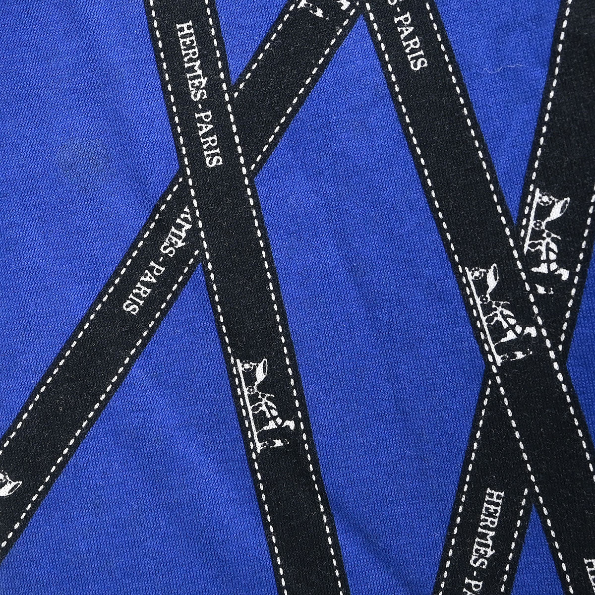 Hermes Short Sleeve T-shirt Top Blue #L