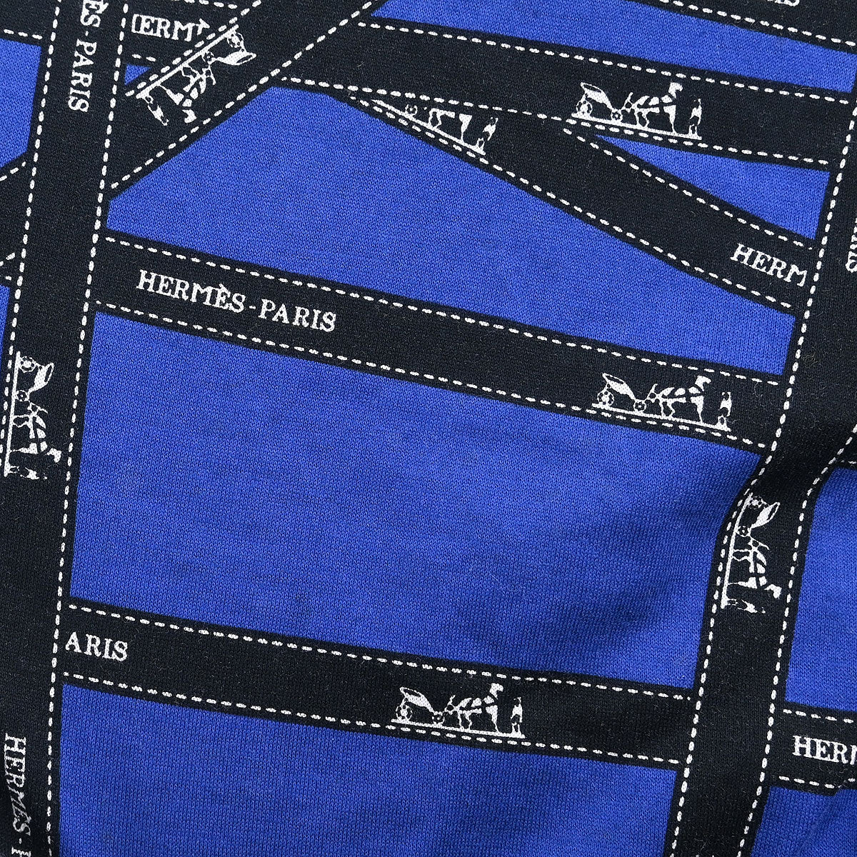 Hermes Short Sleeve T-shirt Top Blue #L