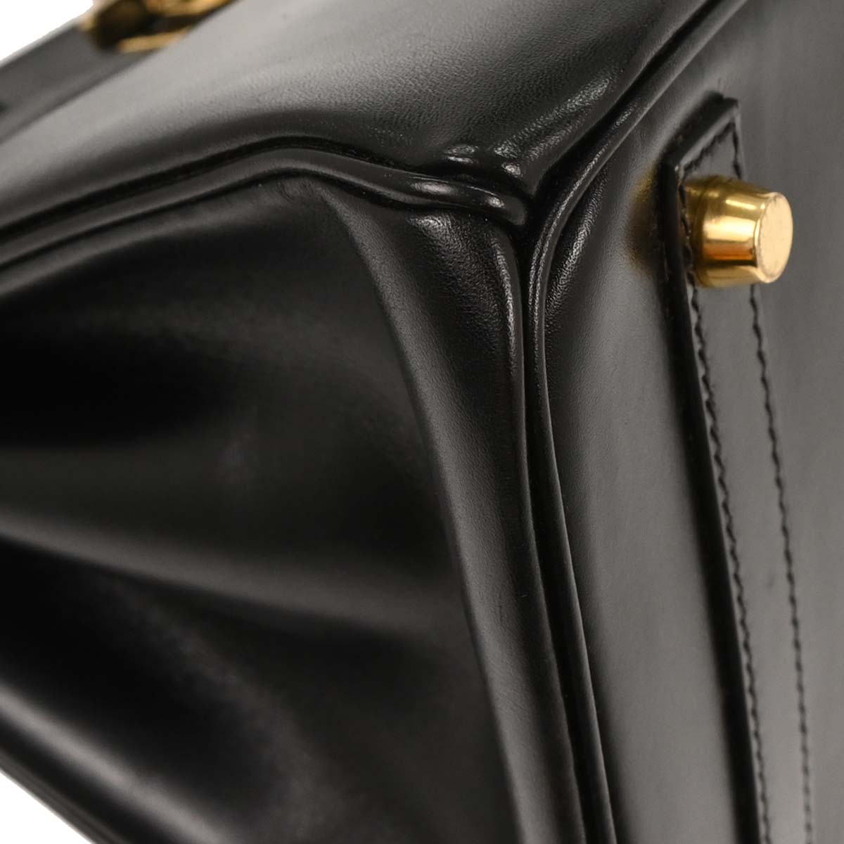 Hermes Black Box Calf Birkin 30 Handbag