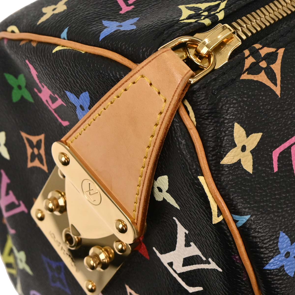 Louis Vuitton Black Monogram Multicolor Keepall 45 Handbag M92640