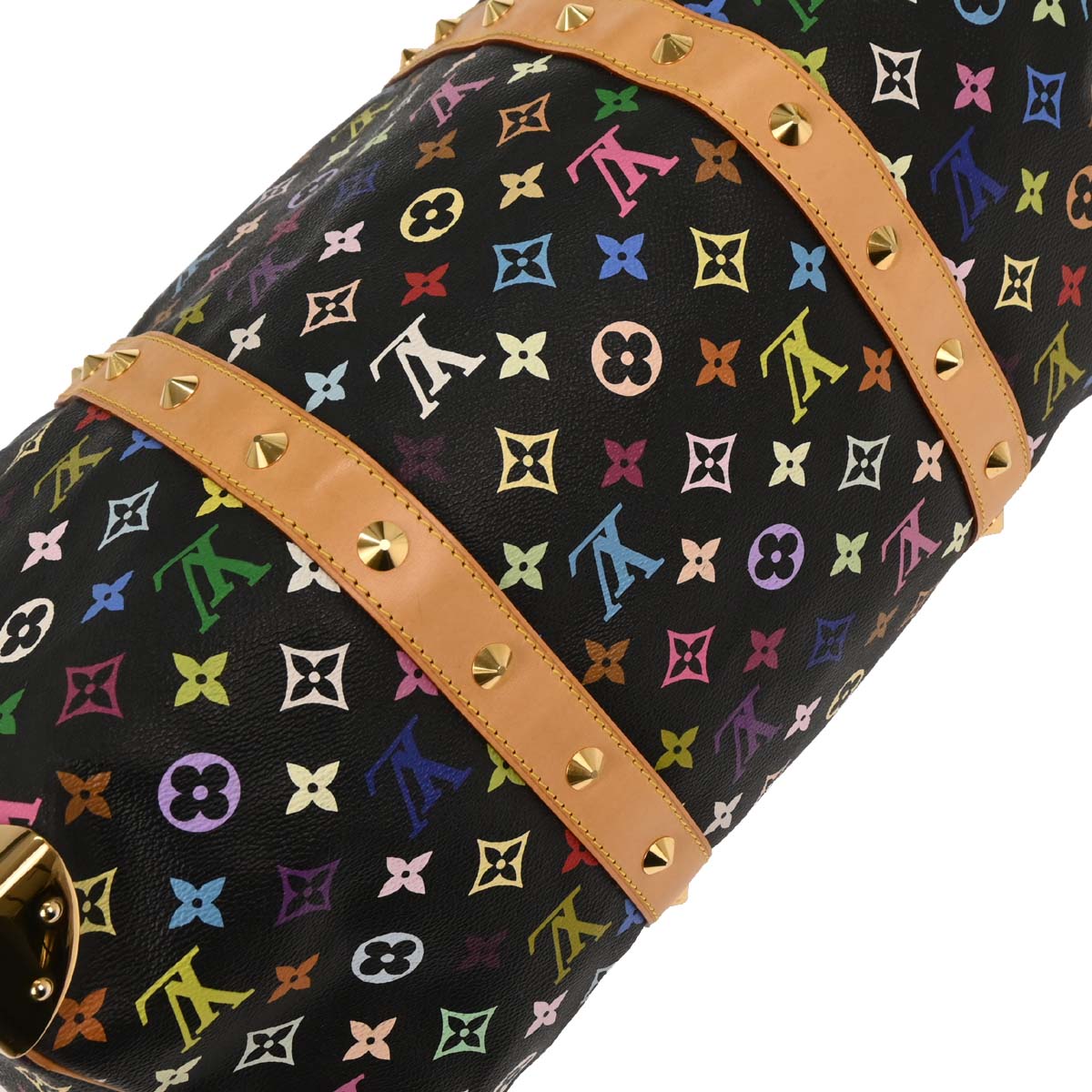 Louis Vuitton Black Monogram Multicolor Keepall 45 Handbag M92640