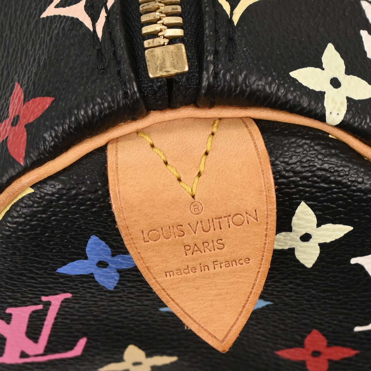 Louis Vuitton Black Monogram Multicolor Keepall 45 Handbag M92640