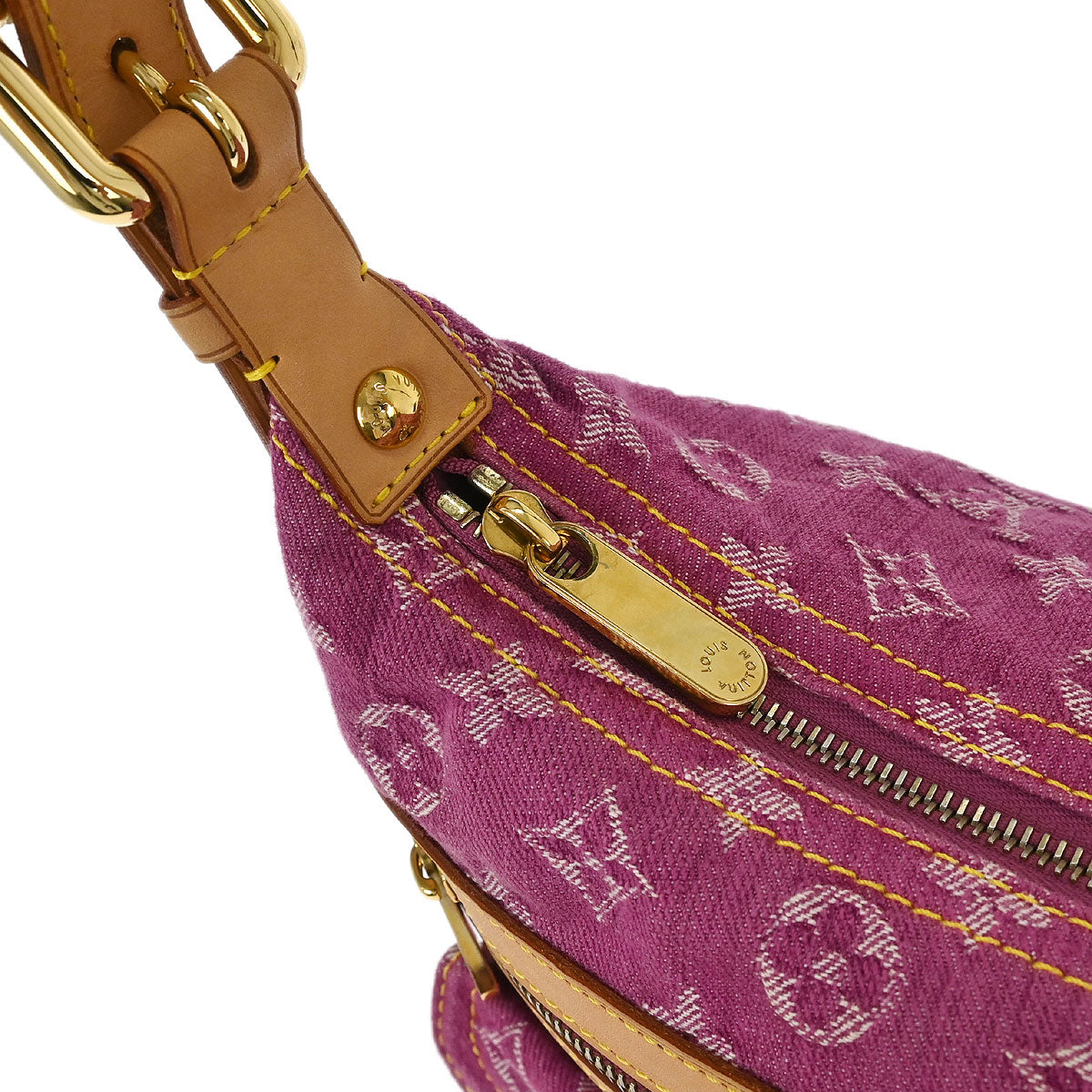 Louis Vuitton Pink Monogram Denim Baggy PM Shoulder Bag M95212