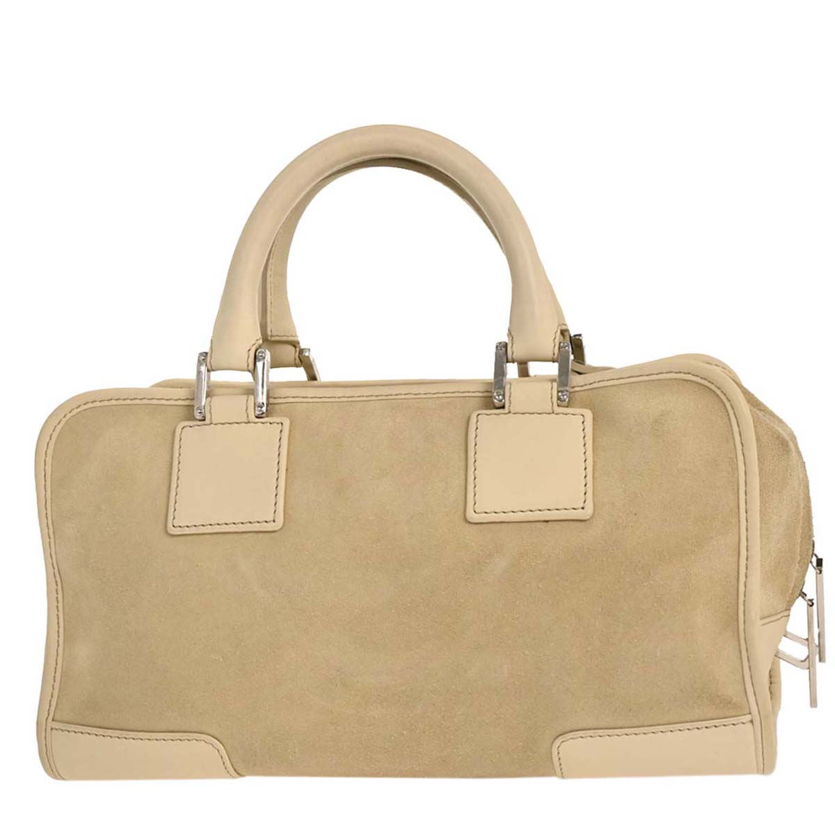 Loewe Beige Suede Amazona 28 Handbag