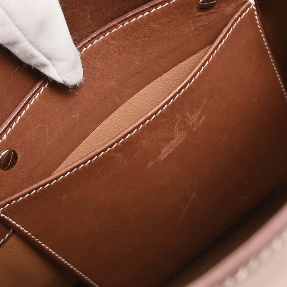Hermes Fauve Box Calf La Tote Handbag
