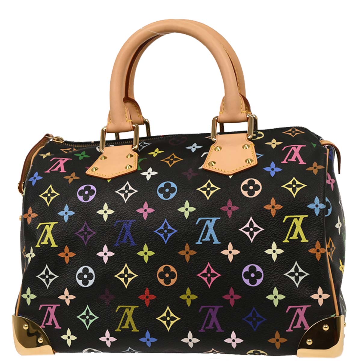 Louis Vuitton Black Monogram Multicolor Speedy 30 Handbag M92642
