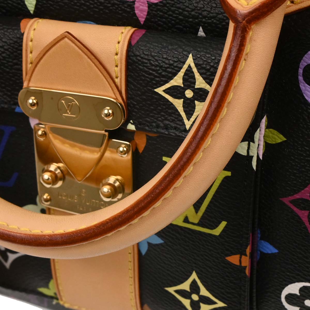 Louis Vuitton Black Monogram Multicolor Speedy 30 Handbag M92642