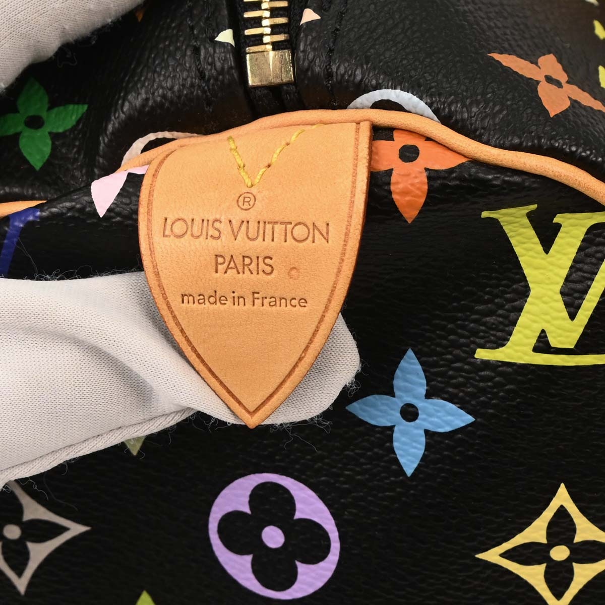 Louis Vuitton Black Monogram Multicolor Speedy 30 Handbag M92642
