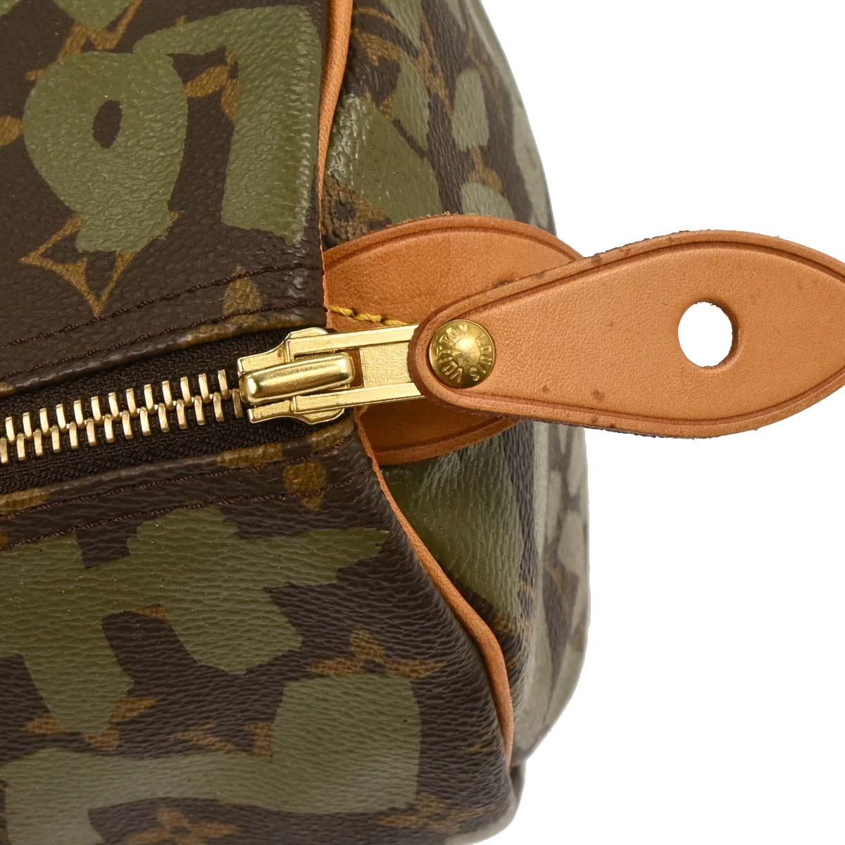 Louis Vuitton Khaki Monogram Graffiti Speedy 30 Handbag M92194