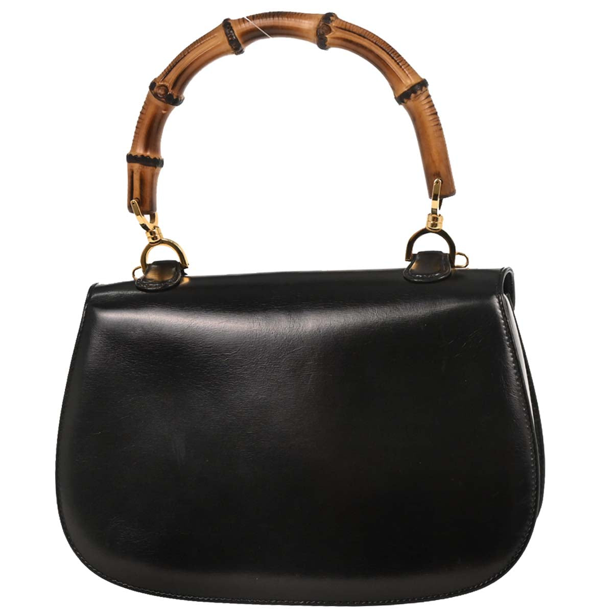 Gucci Black Bamboo Handbag